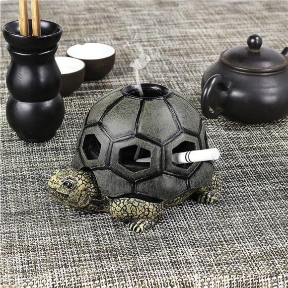 Turtle Ashtrays for Cigarettes Cute Ash Tray for Home and Outdoor - Picture 4 of 8
